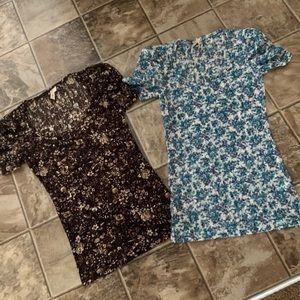 BKE blouse lot size medium browns blues